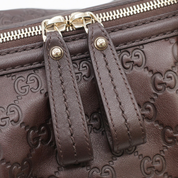 Gucci Shima Suki Handbag Brown Leather Brown - Picture 8 of 9